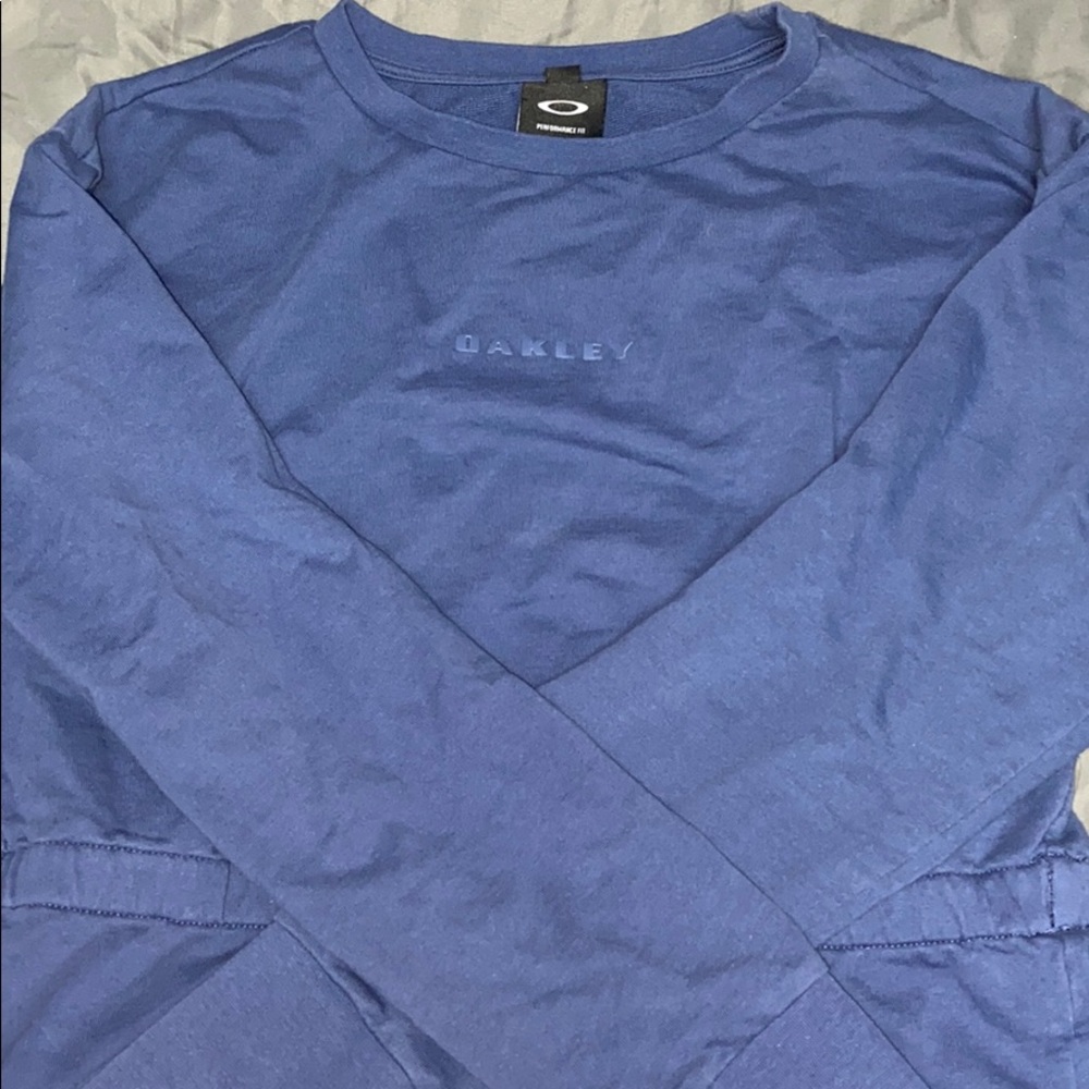 Blue Oakley Sweatshirt With Ruching
